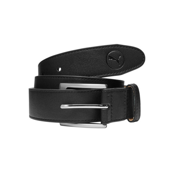 Leather Men's Golf Belt, PUMA Black, swatch-ZAF