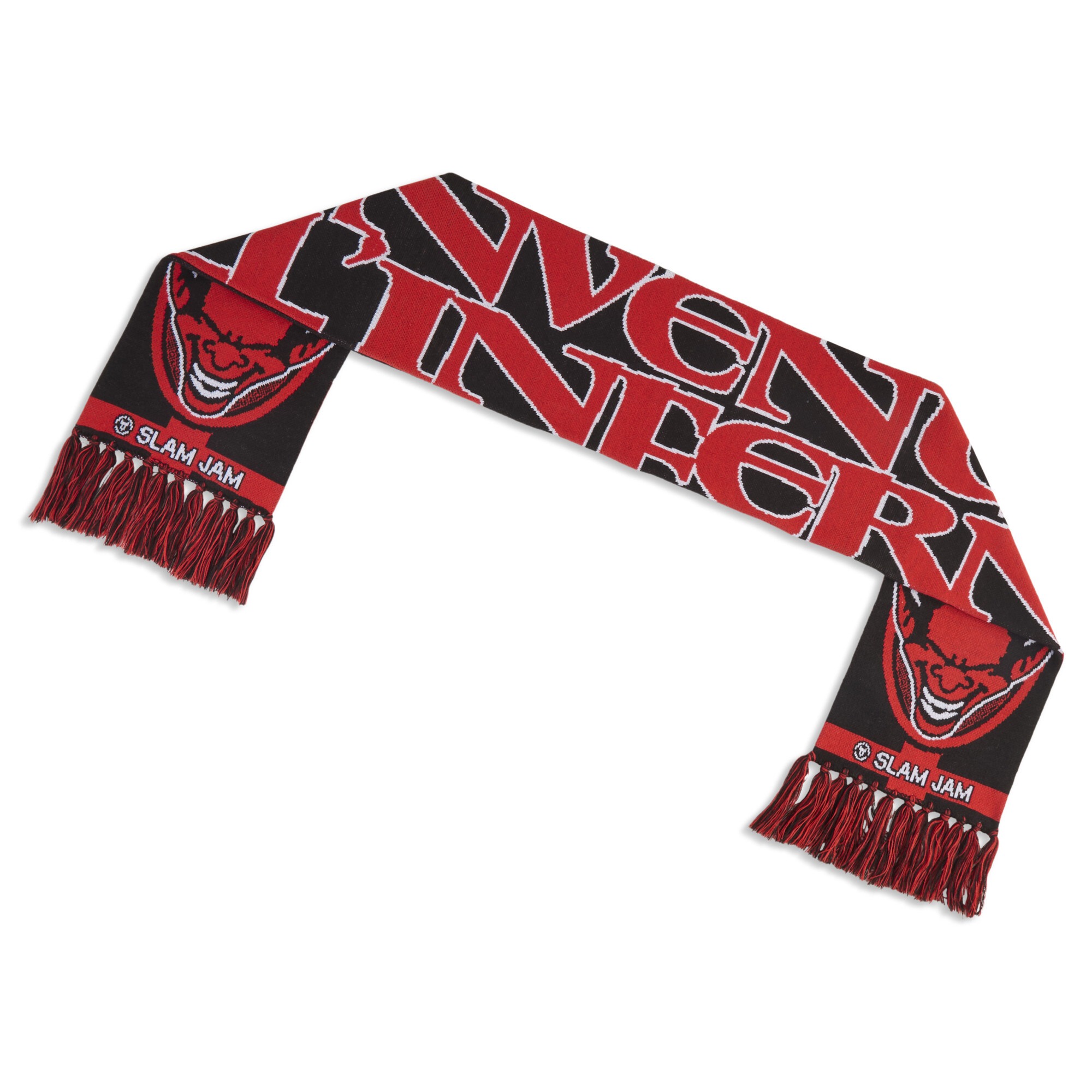 PUMA AC MILAN x SLAM JAM sjaal, Zwart/Rood thumbnail 2