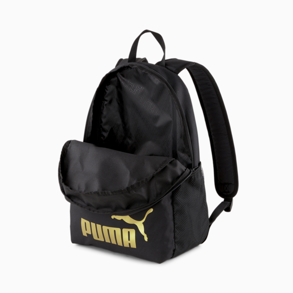 Mochila Phase, Puma Black-Golden logo, large-ARG