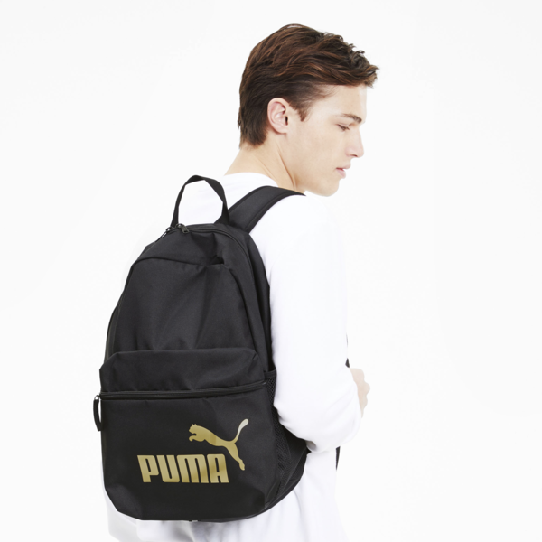 Mochila Phase, Puma Black-Golden logo, large-ARG