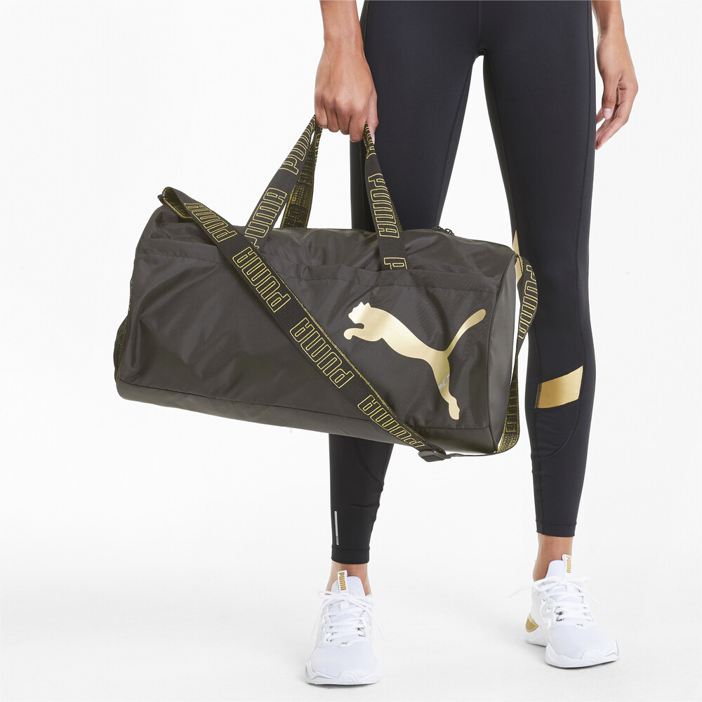 

PUMA - female - Сумка AT ESS Barrel Bag – Puma Black-Metallic Gold –, Черный