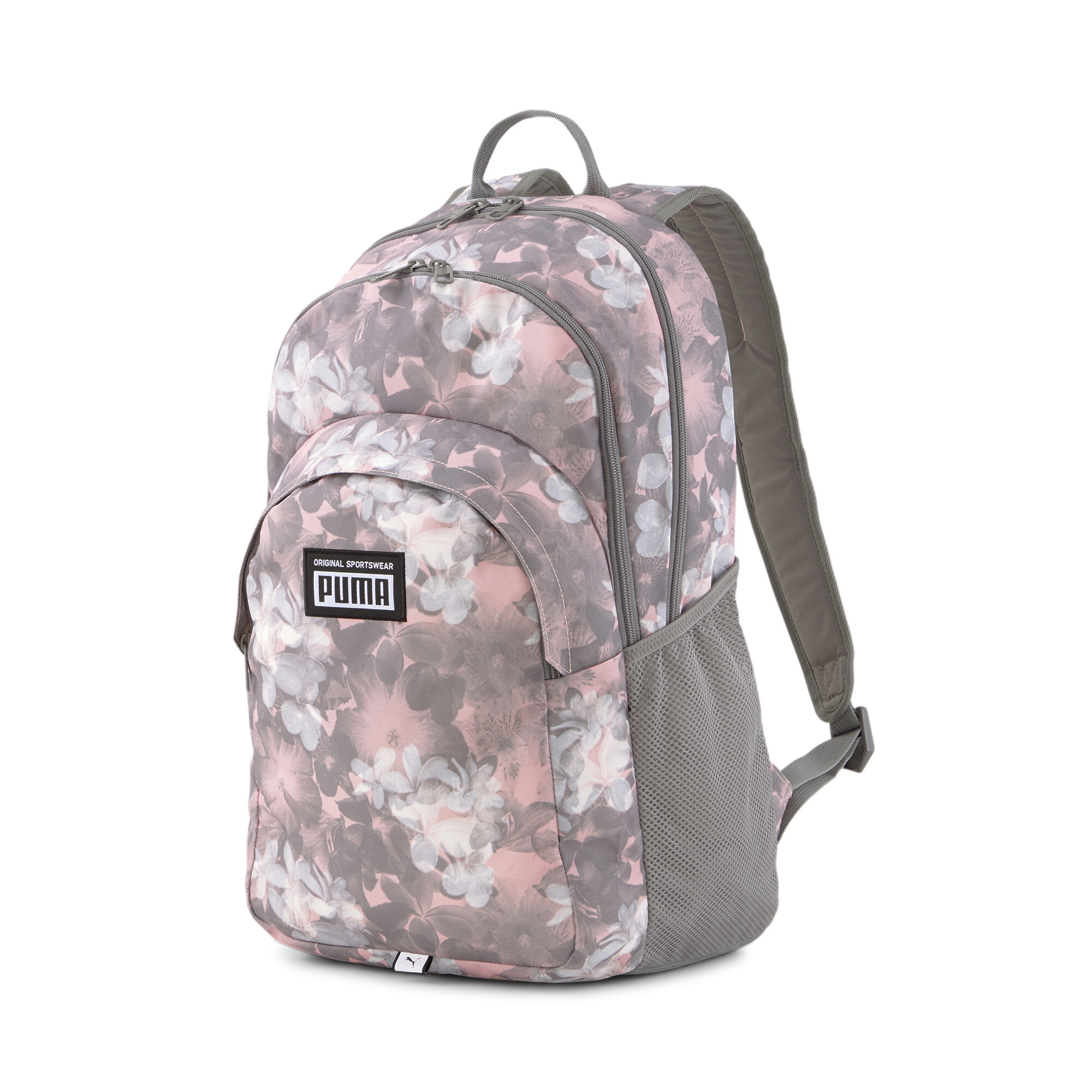 mochila puma floral rosa