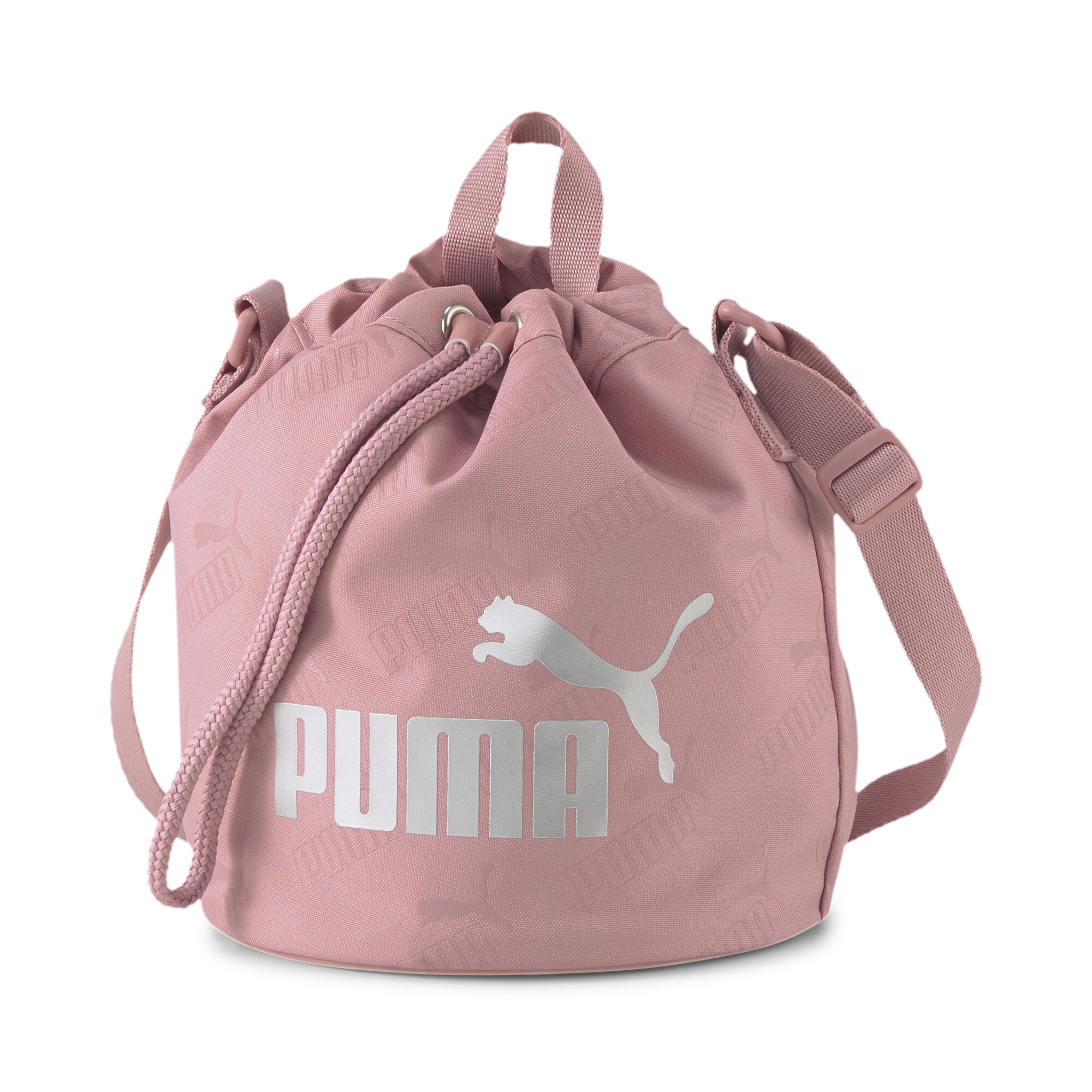 mochila puma rosa metalica