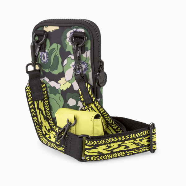 PUMA x LIBERTY Multi Pouch Women's Bag, Puma Black-Sulphur Spring-AOP, large-ZAF
