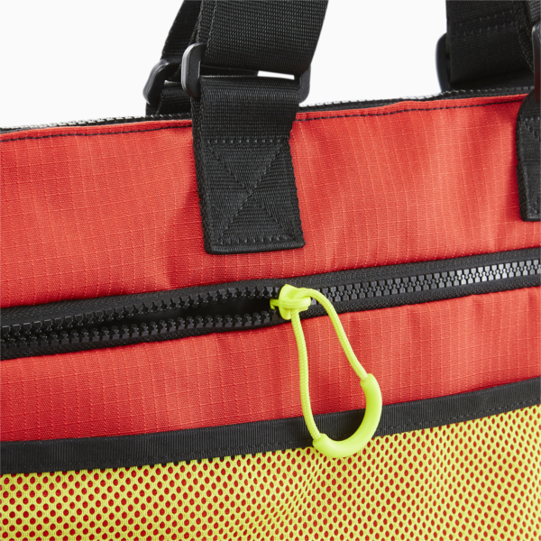 PUMA x BUTTER GOODS Tote Bag, Mineral Blue-Puma Black-Maize, large-ZAF
