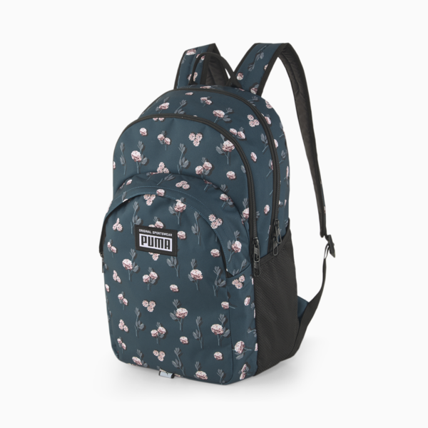 Academy Backpack, Marine Blue-FLORAL AOP, large-MEX