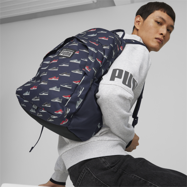 Academy Backpack, PUMA Navy-SNEAKER AOP, large-ZAF