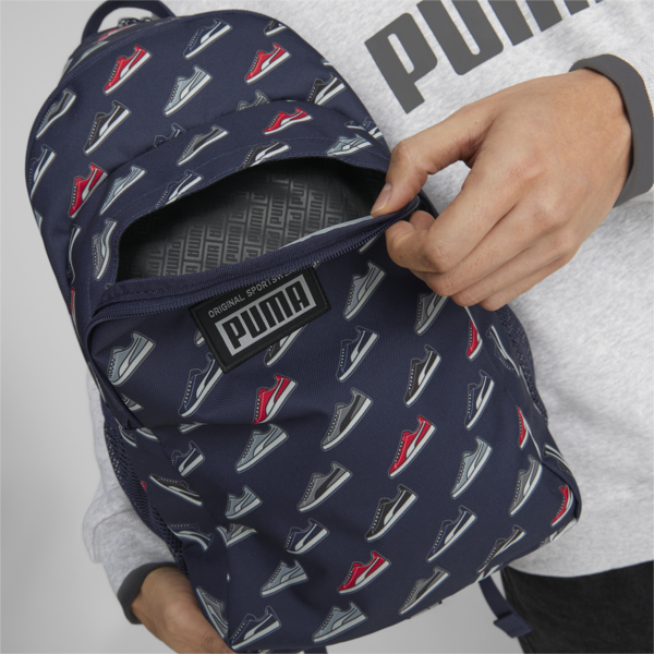 Academy Backpack, PUMA Navy-SNEAKER AOP, large-ZAF