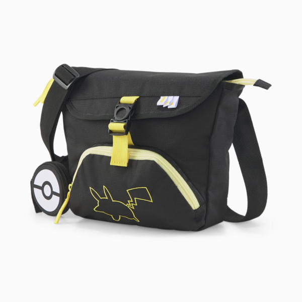 PUMA x POKÉMON Messenger Bag, Puma Black-Pale Lemon, large-ZAF