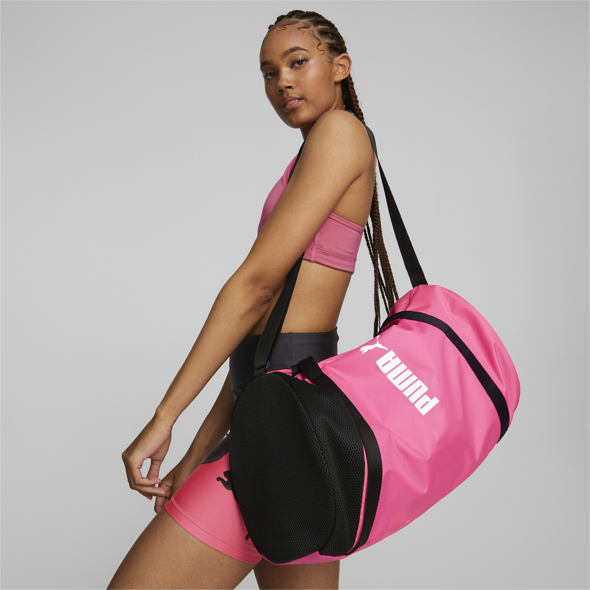 Women's PUMA Essentials Training Barrel Bag In Pink