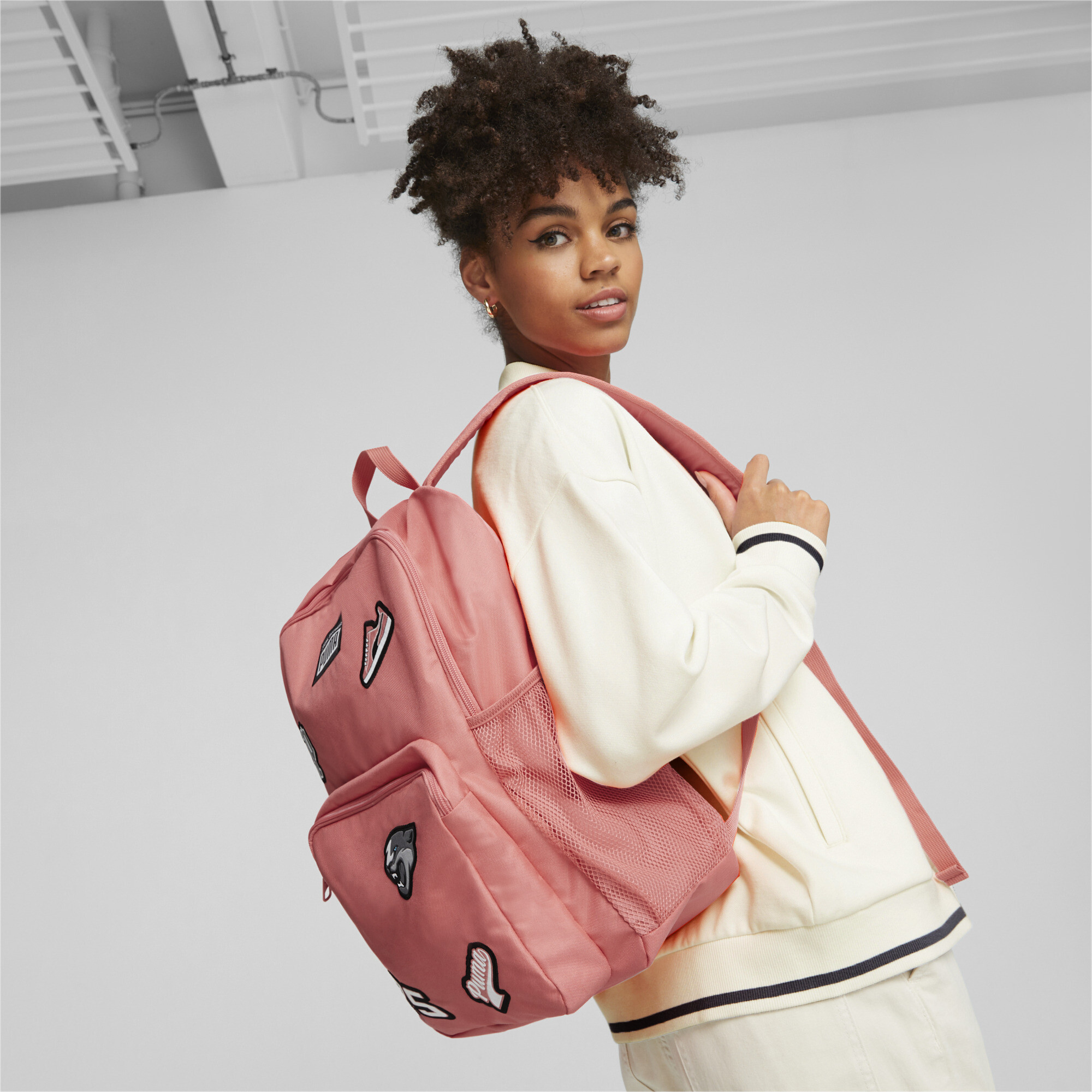 Puma Patch Backpack, Pink, Accessories