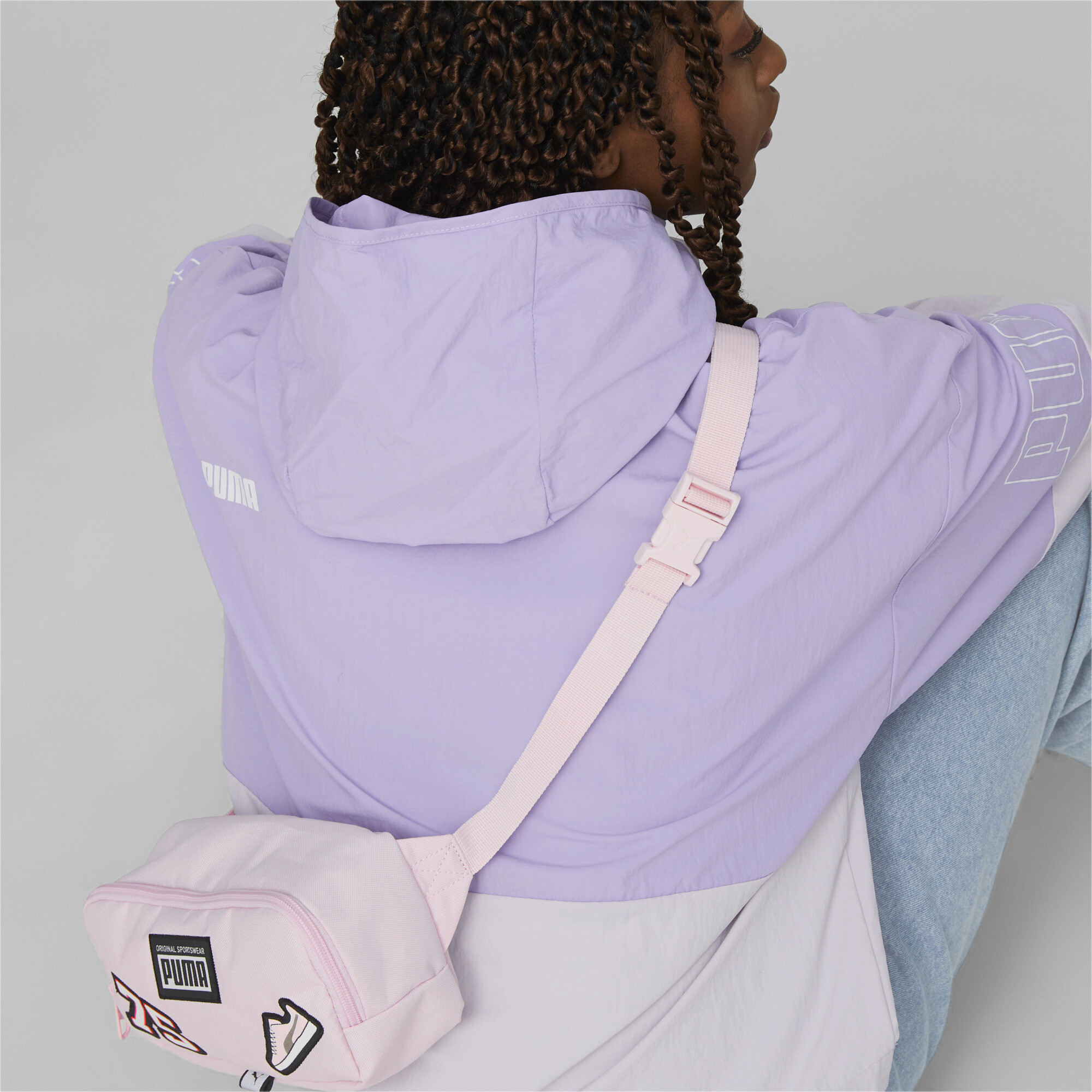 Men's PUMA Patch Waist Bag In Pink