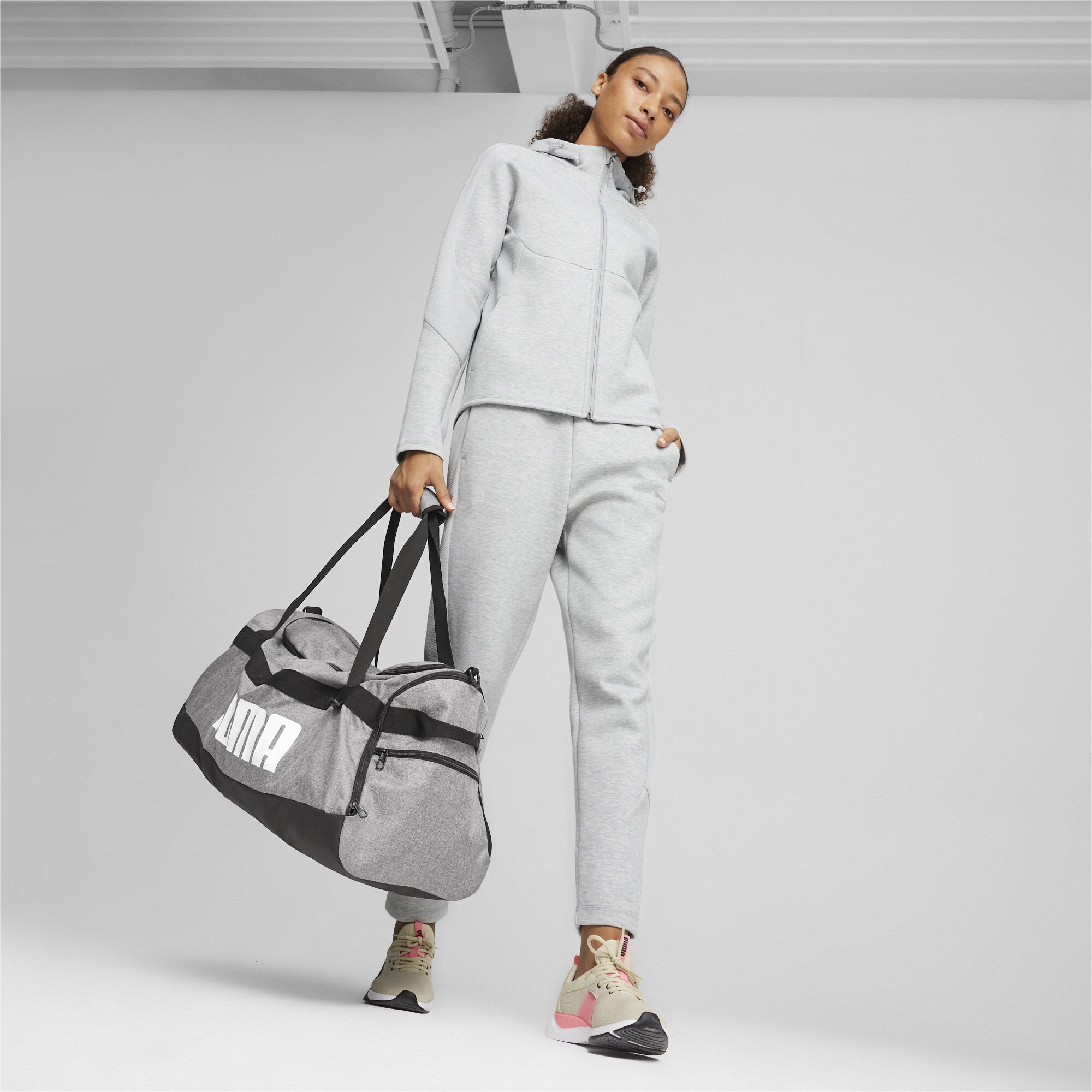 Puma Challenger M Duffle Bag, Gray, Accessories