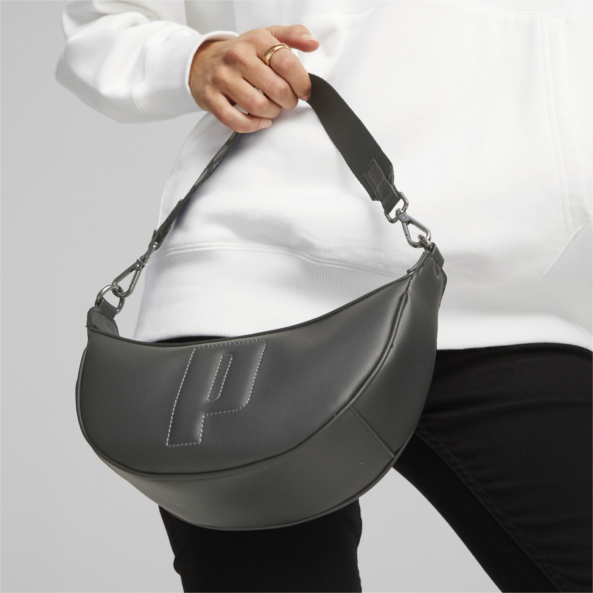 Women's PUMA Sense Mini Hobo Bag In Black