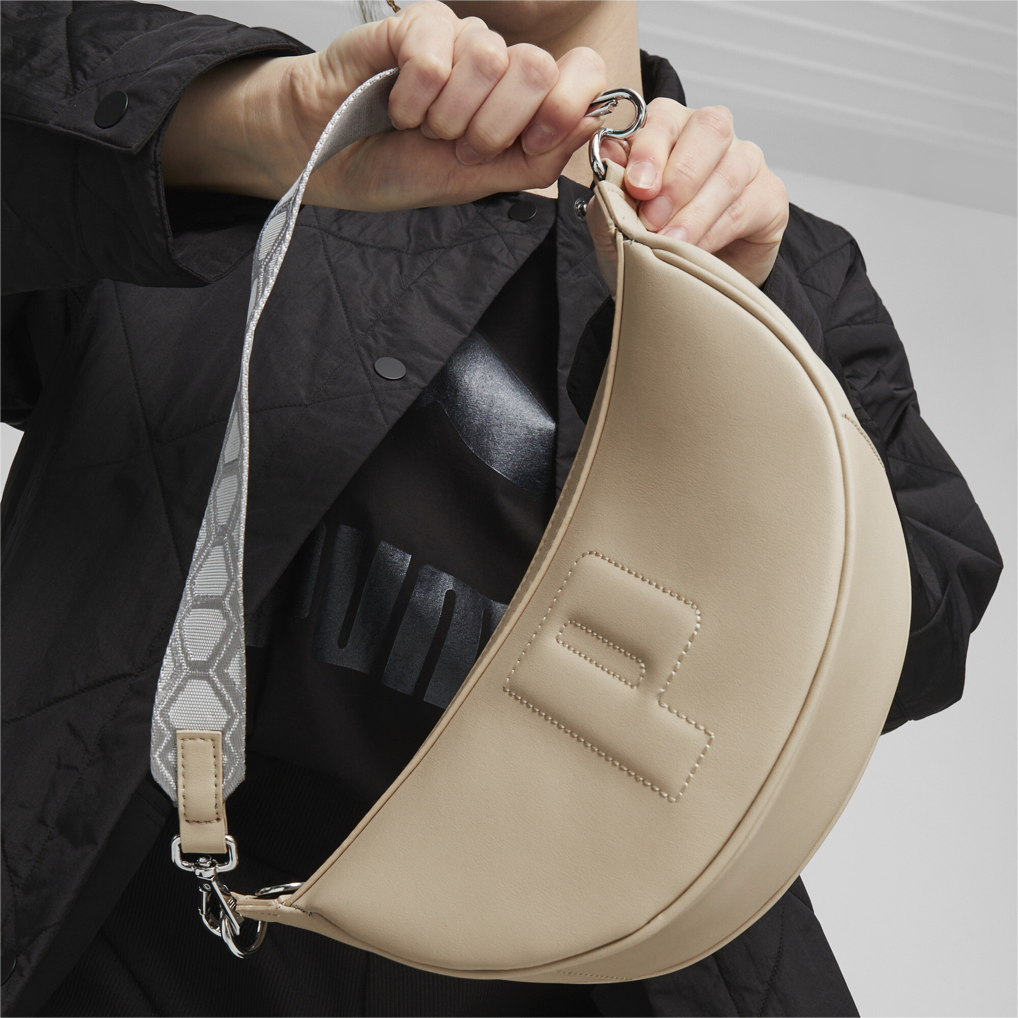 Women's Puma Sense Mini Hobo Bag, Beige, Accessories