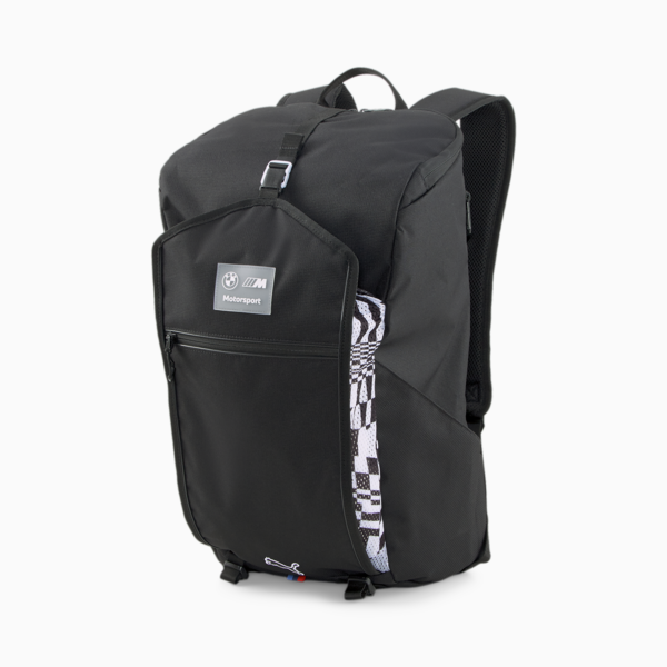 BMW M Motorsport Statement Backpack, PUMA Black-AOP, large-ZAF