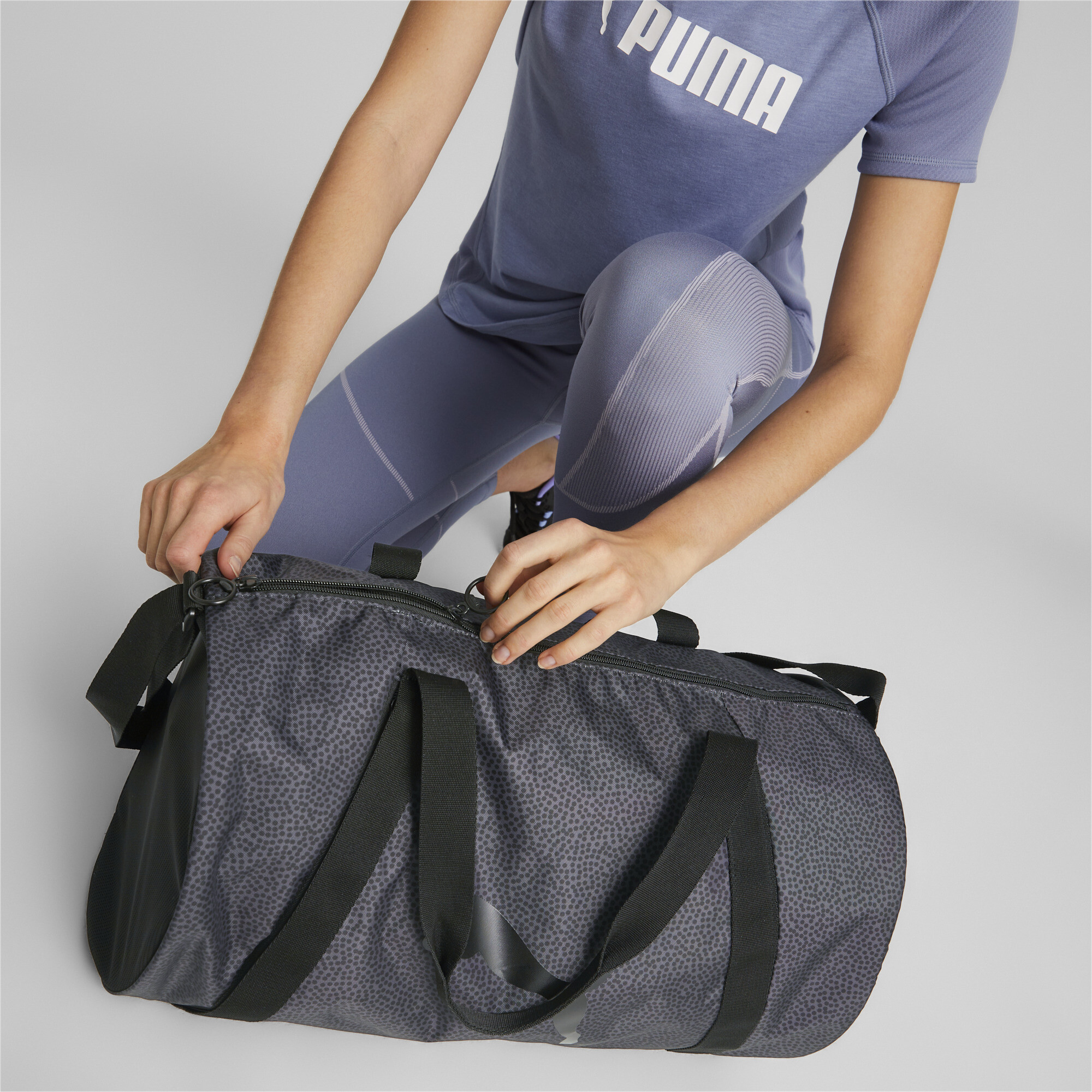 Women's PUMA Active Training Essentials Elektro Summer Barrel Bag In Black