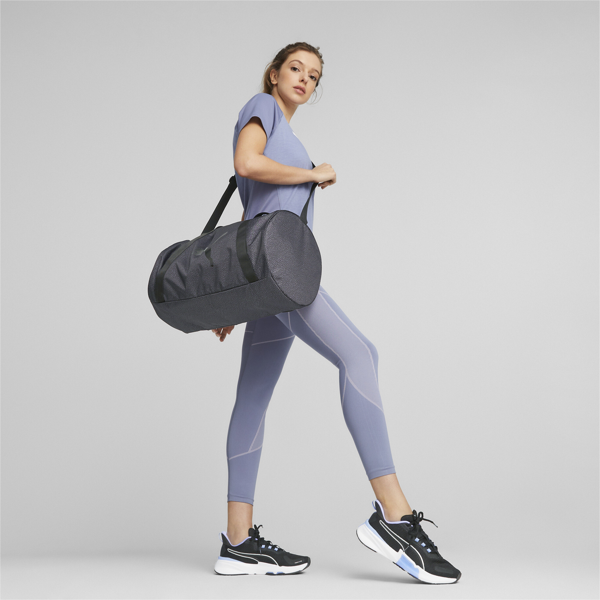 Women's PUMA Active Training Essentials Elektro Summer Barrel Bag In 10 - Black