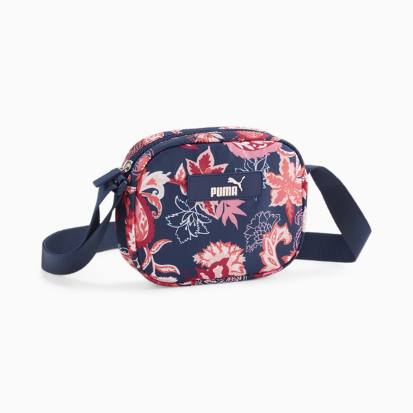 Core Pop Cross-Body Bag, Persian Blue-floral AOP, large-ZAF