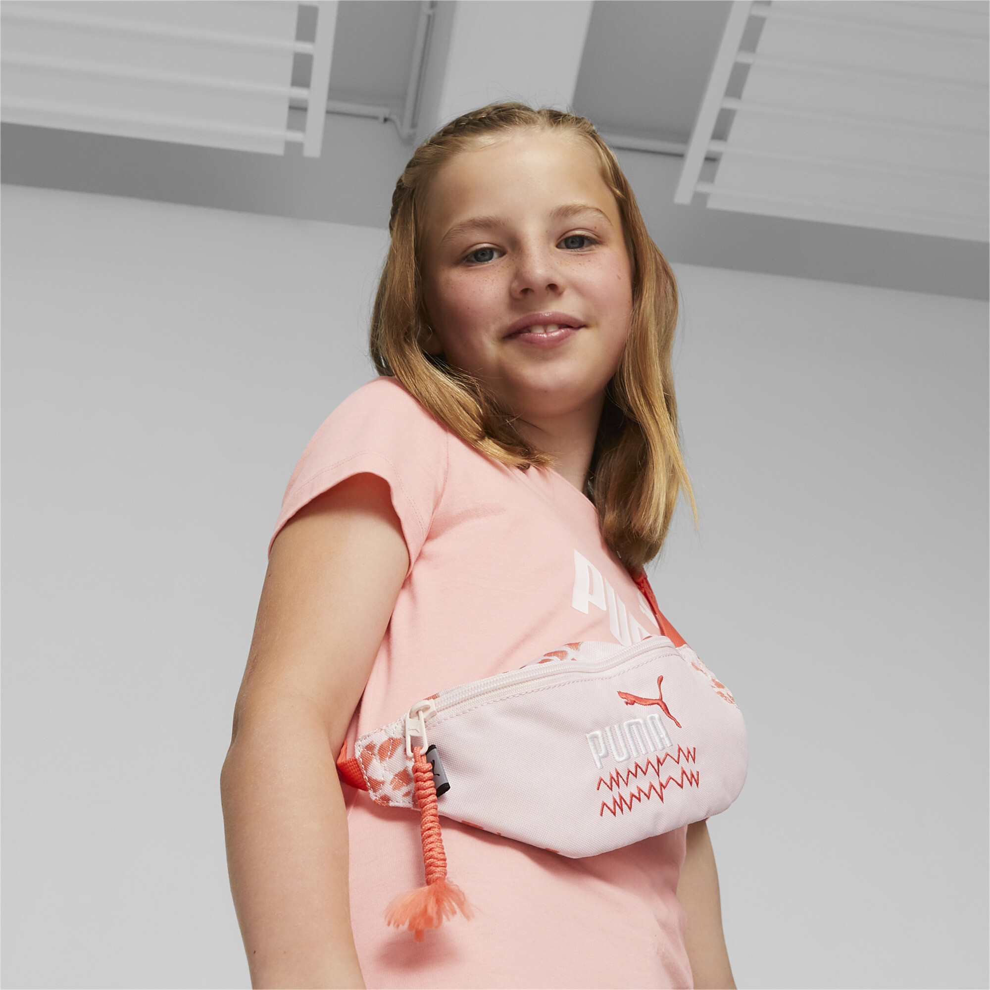 PUMA Mixmatch Youth Waist Bag In Pink