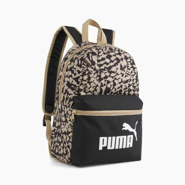 PUMA Phase Small Backpack, PUMA Black-Sand Dune-AOP, large-ZAF