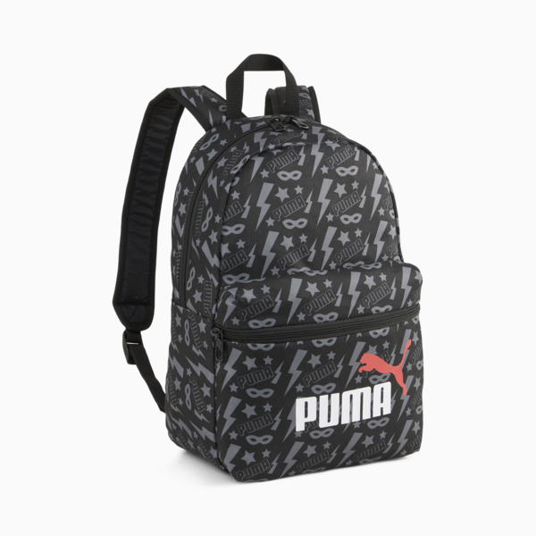 PUMA Phase Small Backpack, PUMA Black-Super Hero AOP, large-ZAF