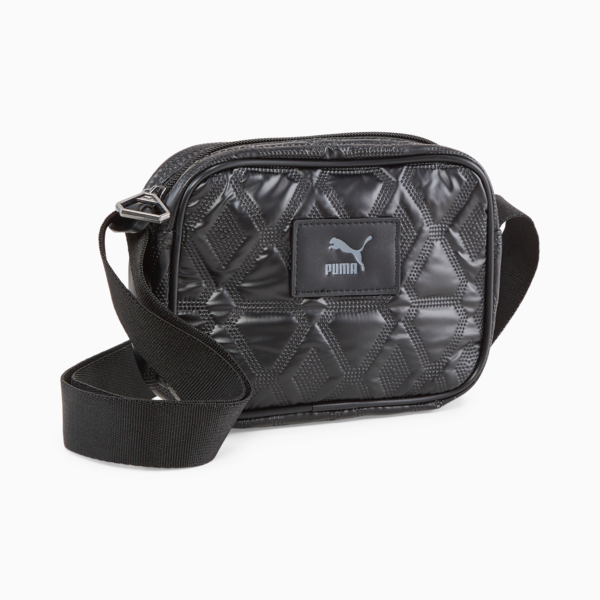 Classics Archive Women's Cross Body Bag, PUMA Black-Metallic, large-ZAF