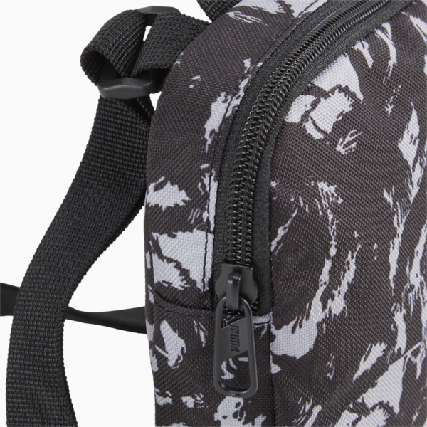 PUMA Phase Printed Portable Bag, PUMA Black-Concrete Gray AOP, large-ZAF