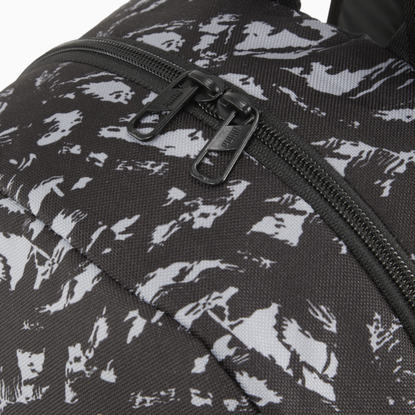 PUMA Phase Printed Backpack, PUMA Black-Concrete Gray AOP, large-ZAF