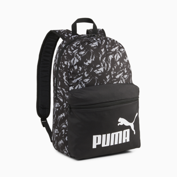 PUMA Phase Printed Backpack, PUMA Black-Concrete Gray AOP, large-ZAF