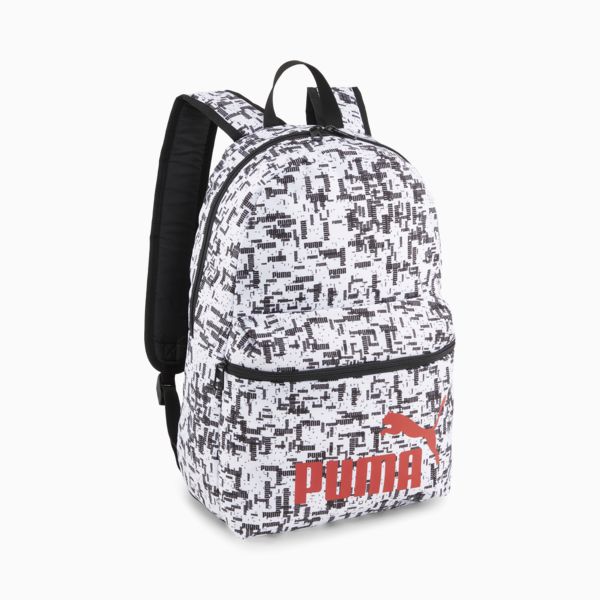 PUMA Phase Printed Backpack, PUMA Black-B&W AOP, large-ZAF