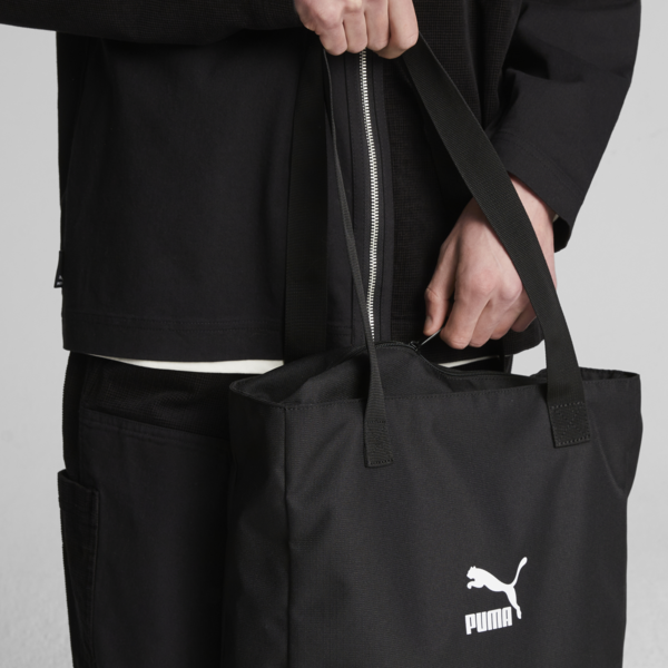 Classics Archive Tote Bag, PUMA Black-PUMA White, large-ZAF