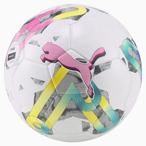 PUMA Orbita 3 TB FQ Size 4 Football, Puma White-multi colour, large-ZAF