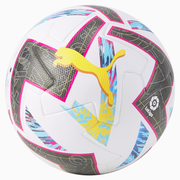 Pelota de fútbol Orbita La Liga 1 FIFA Pro Match, Puma White-Beetroot Purple-Blue Atoll, large-ARG