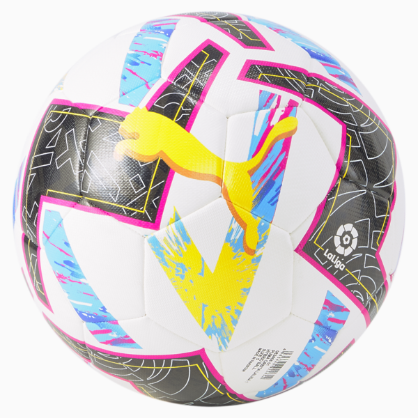 Pelota de fútbol La Liga 1 Orbita Hybrid, Puma White-Beetroot Purple-Blue Atoll, large-ARG