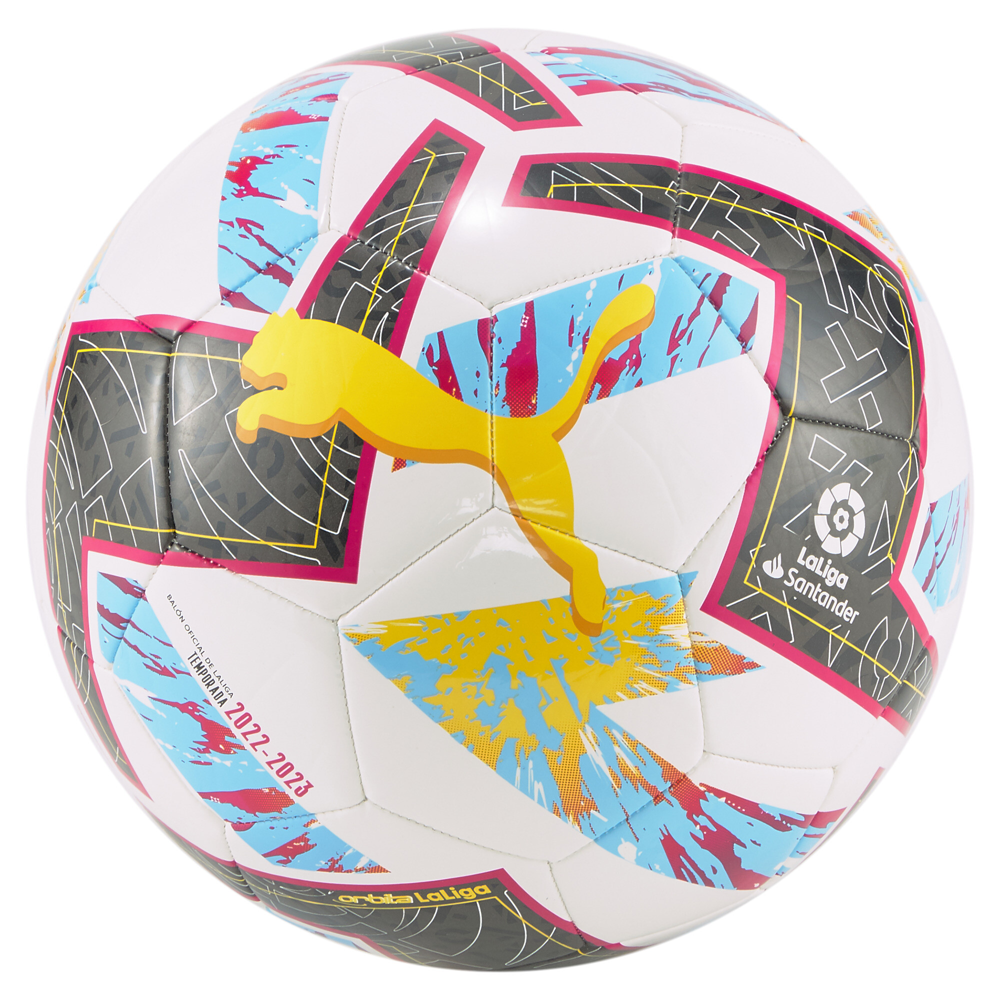 PUMA Orbita La Liga 1 MS Soccer Ball in White, Size 4