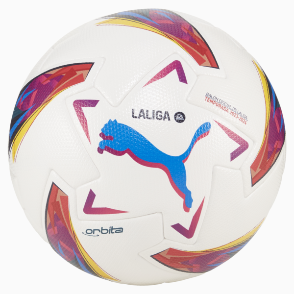 Pelota de fútbol Orbita La Liga 1, PUMA White-multi colour, large-ARG