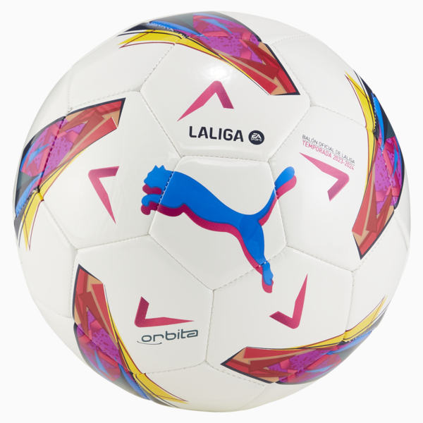 Orbita LaLiga 1 Replica Training Football, PUMA White-multi colour, large-ZAF