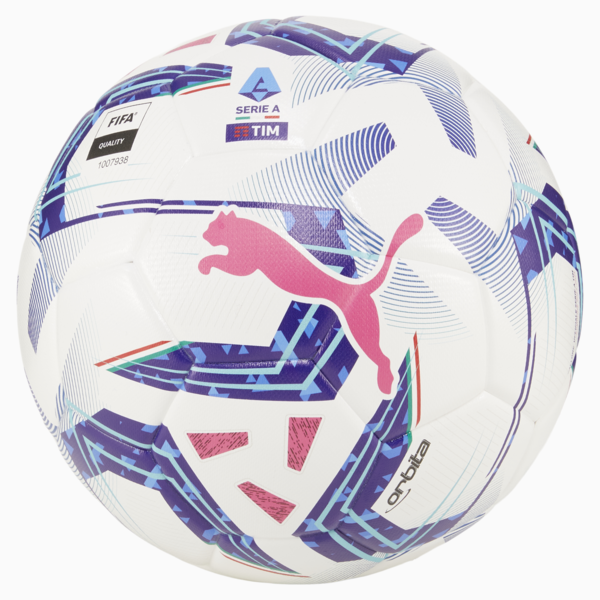Réplica de pelota Orbita Serie A, PUMA White-Blue Glimmer-Sunset Glow, large-ARG