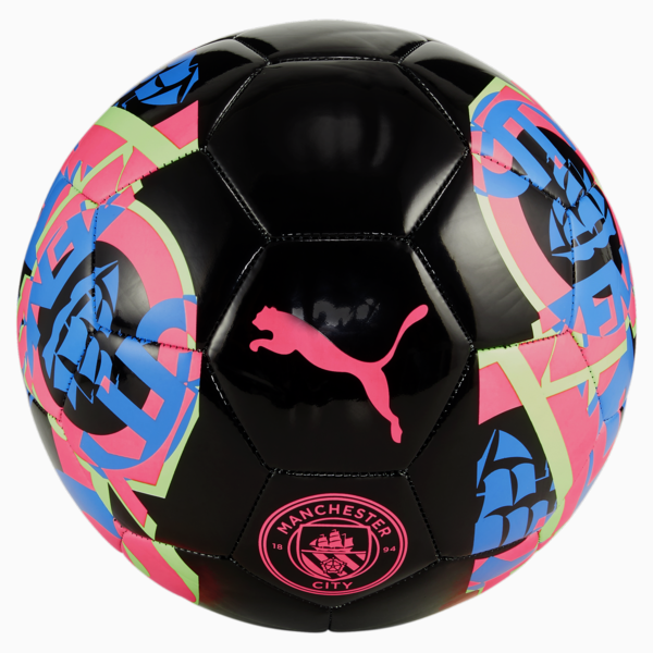 Pelota de fútbol del Manchester City FtblCore, PUMA Black-Sunset Glow-Speed Green, large-ARG