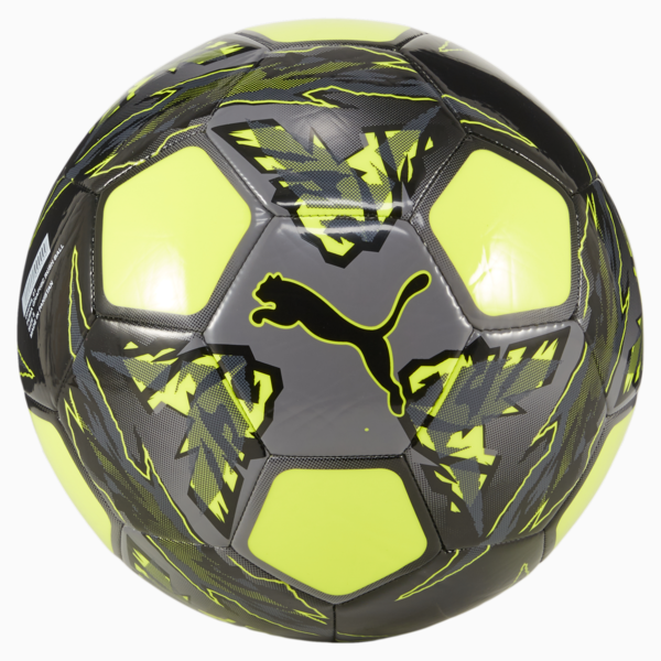 PUMA Graphic RUSH ball, Cool Dark Gray-Electric Lime-PUMA Black, large-ZAF