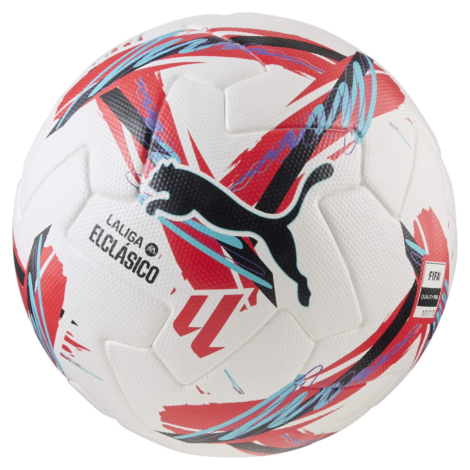 Puma Orbita LaLiga 1 24/25 ElClasico Fußball (FIFA® Quality Pro) | Mit Print | White/Multicolor | Größe: 5