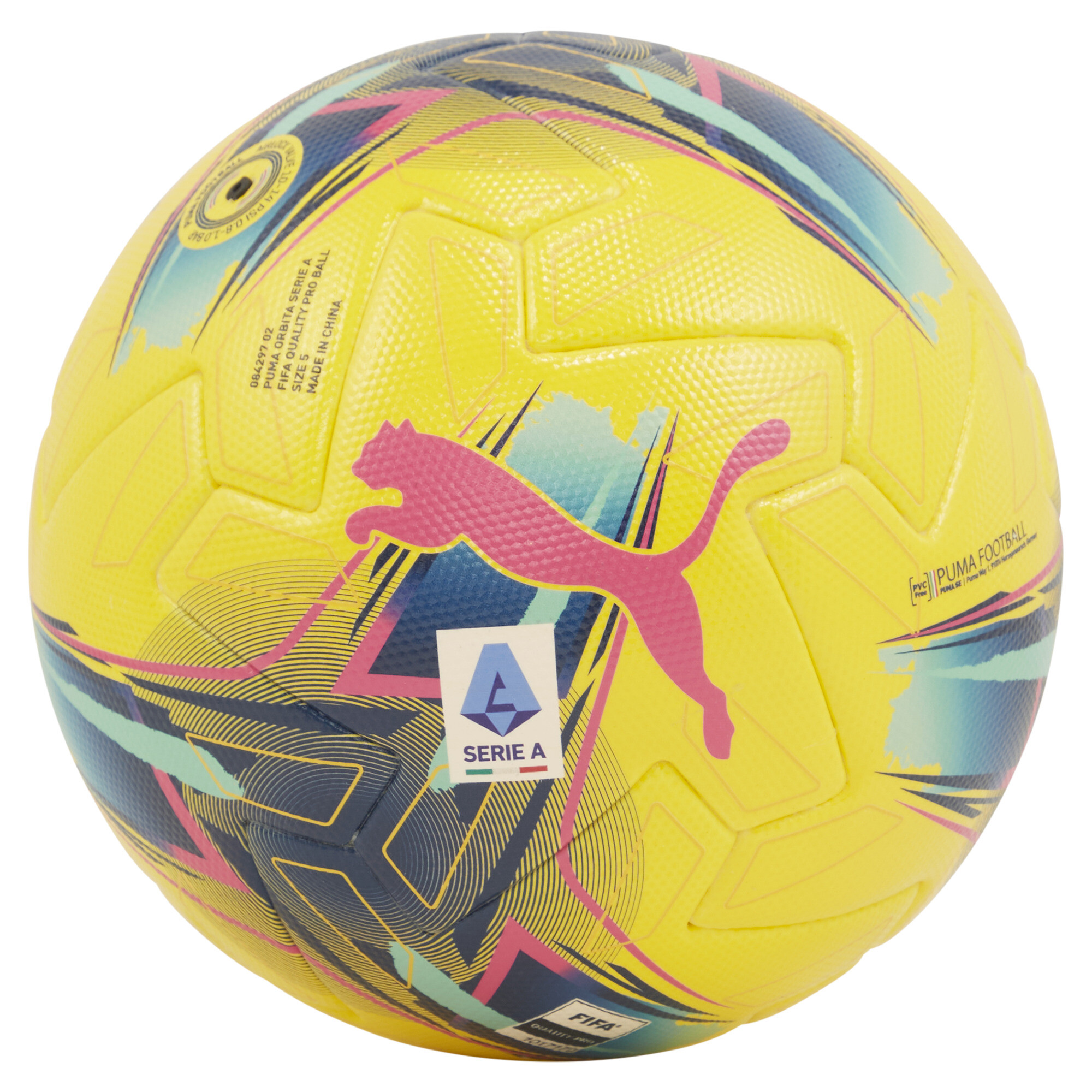 PUMA Orbita Serie A voetbal (FIFAÂ® Quality Pro), Geel, Maat 5 thumbnail 4