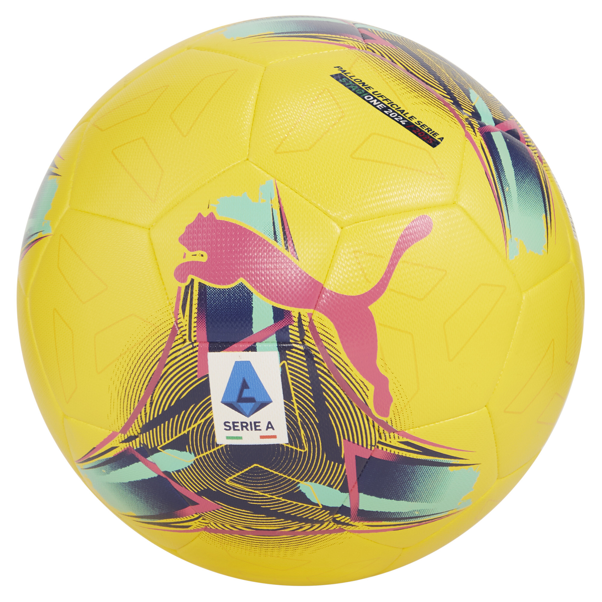 Puma Orbita Serie A Hybrid Fußball | Mit Print | Dandelion/Multi Colour | Größe: 5