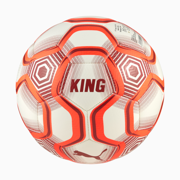 Balón de fútbol KING, PUMA White-Glowing Red, large-MEX
