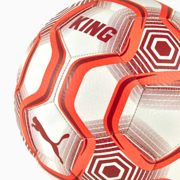 Balón de fútbol KING, PUMA White-Glowing Red, large-MEX