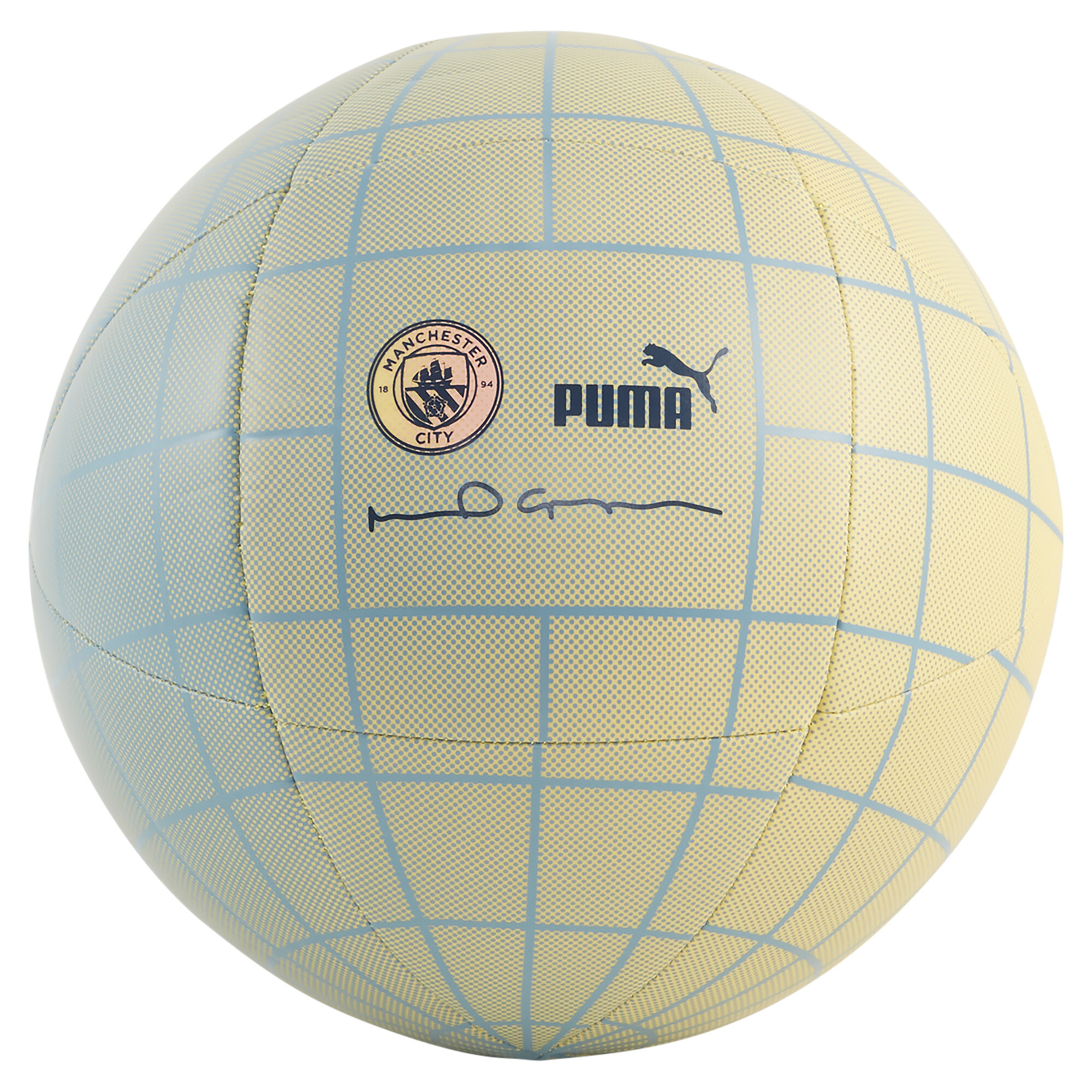 Puma Manchester City ftblSTATEMENT Fußball | Mit Print | Light Straw/Bold Blue | Größe: 5