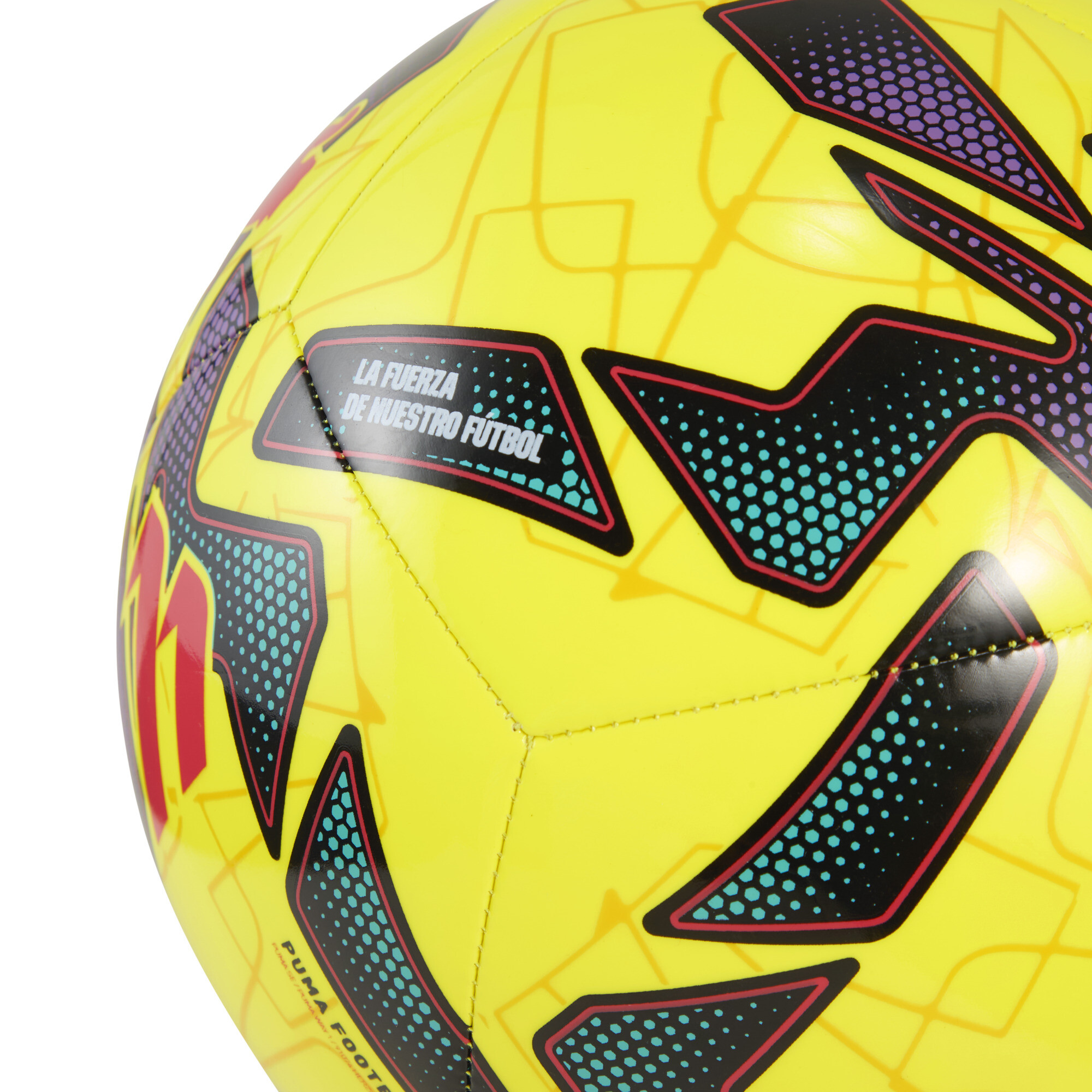 PUMA Orbita LaLiga 1 voetbal, Geel/Meerkleurig, Maat 5 thumbnail 2