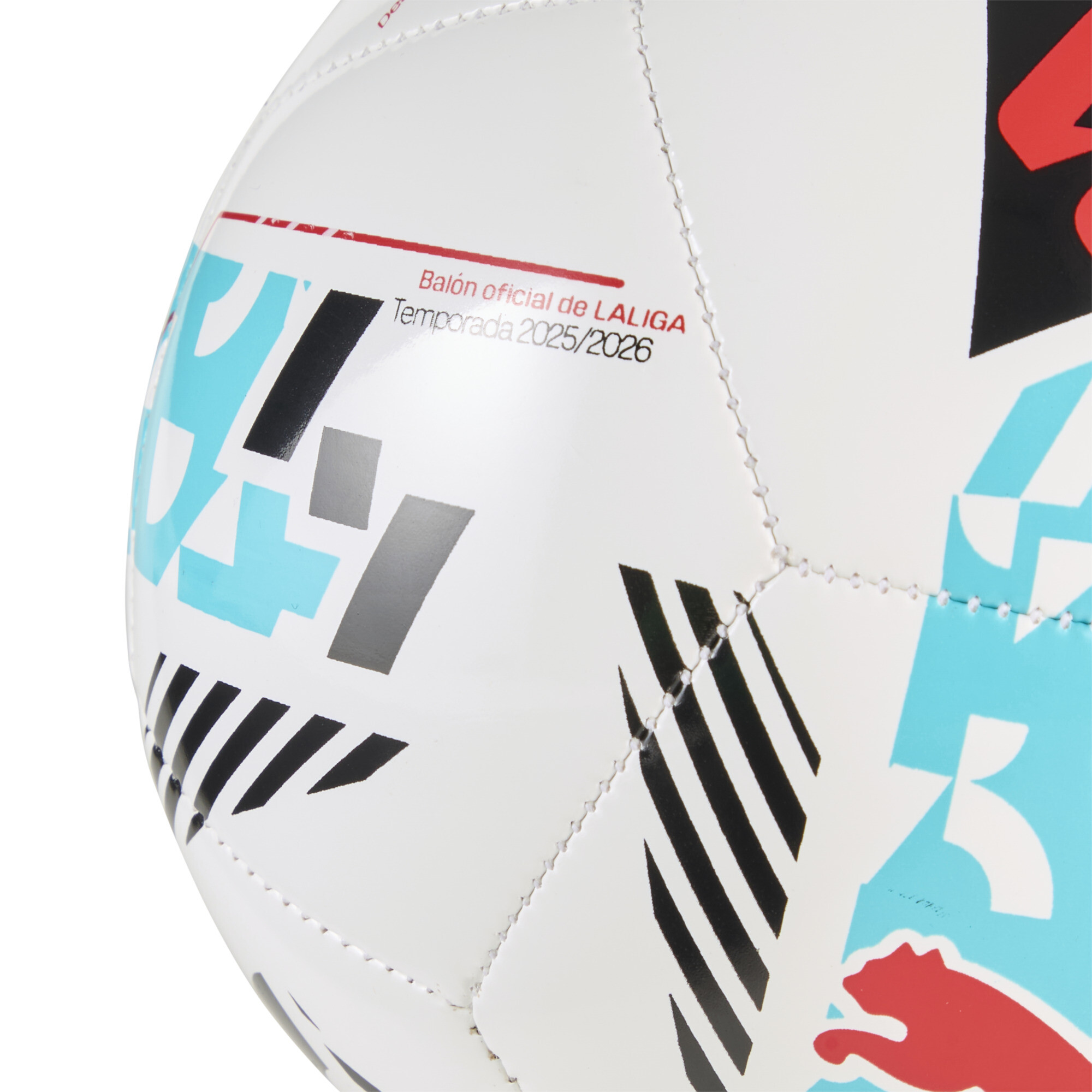 PUMA Orbita LaLiga 1 minivoetbal, Wit/Meerkleurig, Maat Mini thumbnail 3