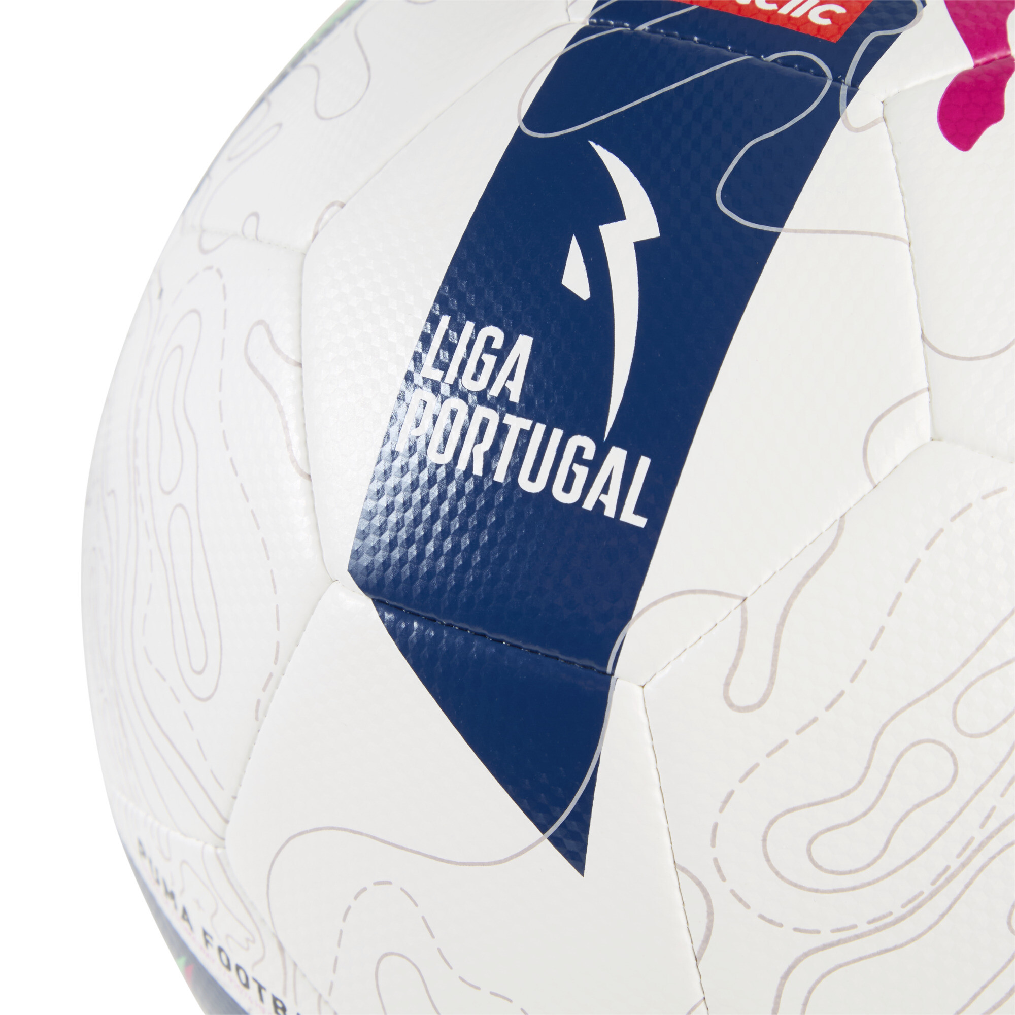 PUMA Orbita Liga Portugal voetbal, Wit/Meerkleurig, Maat 5 thumbnail 2